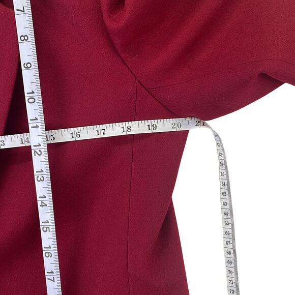 Koret Wool Red Black Velvet Collar Vintage 1 Button Two Pockets Lined Jacket 14 - Picture 14 of 14